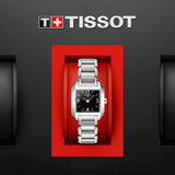 Tissot T Wave Black Dial Silver Steel Strap Watch for Women - T02.1.285.52 Authentic Buy Shop Now