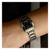 Tissot T Wave Black Dial Silver Steel Strap Watch for Women - T02.1.285.52 Authentic Buy Shop Now