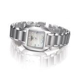 Tissot T Wave Diamonds Mother of Pearl Dial Silver Steel Strap Watch for Women - T02.1.285.74 Authentic Buy Shop Now