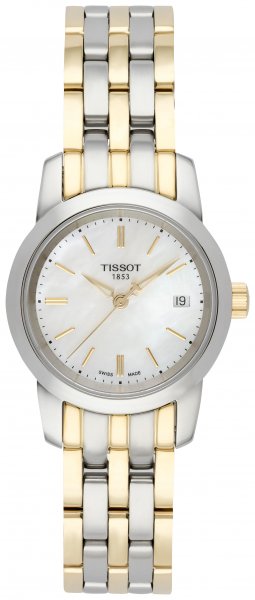 Tissot T Classic Dream Mother of Pearl Dial Two Tone Steel Strap Watch For Women - T033.210.22.111.00 Authentic Buy Shop Now