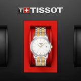 Tissot T Classic Dream White Dial Two Tone Steel Strap Watch for Men - T033.410.22.011.01 Authentic Buy Shop Now