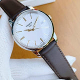 Tissot T Classic Dream White Dial Brown Leather Strap Watch for Men - T033.410.26.011.01 Authentic Buy Shop Now