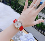Tissot Couturier Lady Silver Dial Red Leather Strap Watch for Women - T035.210.16.031.01 Authentic Buy Shop Now