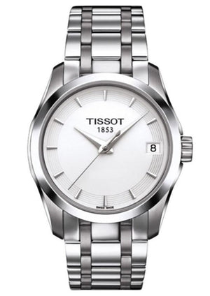 Tissot T Trend Couturier White Dial Silver Steel Strap Watch For Women - T035.210.11.011.00 Authentic Buy Shop Now