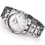 Tissot T Trend Couturier White Dial Silver Steel Strap Watch For Women - T035.210.11.011.00 Authentic Buy Shop Now