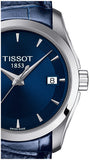 Tissot Couturier Lady Blue Dial Blue Leather Strap Watch for Women - T035.210.16.041.00 Authentic Buy Shop Now