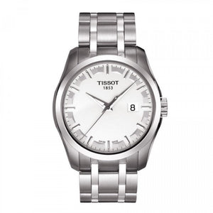 Tissot T Trend Couturier Chronograph White Dial Silver Steel Strap Watch For Men - T035.410.11.031.00 Authentic Buy Shop Now