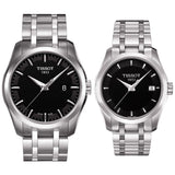Tissot T Trend Couturier Lady Black Dial Silver Steel Strap Watch For Women - T035.210.11.051.00 Authentic Buy Shop Now