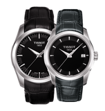 Tissot T Trend Couturier Black Dial Black Leather Strap Watch For Women - T035.210.16.051.00 Authentic Buy Shop Now