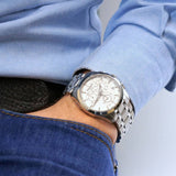 Tissot T Classic Couturier Chronograph White Dial Silver Steel Strap Watch For Men - T101.617.11.031.00 Authentic Buy Shop Now