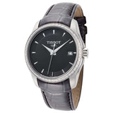 Tissot T Trend Couturier Diamonds Black Dial Black Leather Strap Watch for Women - T035.210.66.051.00 Authentic Buy Shop Now