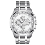 Tissot T Classic Couturier Chronograph White Dial Silver Steel Strap Watch For Men - T101.617.11.031.00 Authentic Buy Shop Now