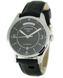Tissot T One Automatic Black Dial Black Leather Strap Watch For Men - T038.430.16.057.00 Authentic Buy Shop Now