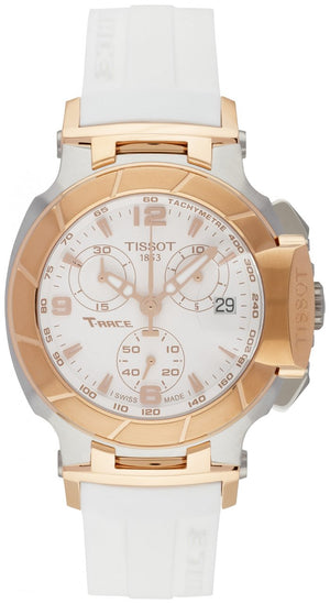 Tissot T Race Chronograph White Dial White Rubber Strap Watch for Women - T048.217.27.017.00 Authentic Buy Shop Now