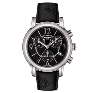 Tissot Dressport Chronograph Black Dial Black Leather Strap Watch for Women - T050.217.17.057.00 Authentic Buy Shop Now