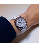 Tissot Dressport Chronograph Mother of Pearl Dial White Leather Strap Watch for Women - T050.217.17.117.00 Authentic Buy Shop Now