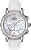 Tissot Dressport Chronograph Mother of Pearl Dial White Leather Strap Watch for Women - T050.217.17.117.00 Authentic Buy Shop Now