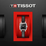 Tissot Lovely Square Quartz Diamonds Black Dial Black Leather Strap Watch For Women - T058.109.16.056.00 Authentic Buy Shop Now