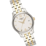 Tissot T Classic Tradition White Dial Two Tone Mesh Bracelet Watch for Women - T063.210.22.037.00 Authentic Buy Shop Now