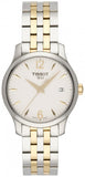 Tissot T Classic Tradition White Dial Two Tone Mesh Bracelet Watch for Women - T063.210.22.037.00 Authentic Buy Shop Now