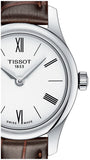 Tissot Tradition 5.5 Lady Silver Dial Brown Leather Strap Watch for Women - T063.009.16.018.00 Authentic Buy Shop Now