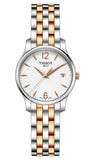 Tissot T Classic Tradition Lady White Dial Two Tone Steel Strap Watch For Women - T063.210.22.037.01 Authentic Buy Shop Now