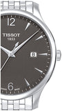 Tissot T Classic Tradition Grey Dial Silver Steel Strap Watch For Men - T063.610.11.067.00 Authentic Buy Shop Now