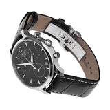 Tissot Tradition Chronograph Black Dial Black Leather Strap Watch For Men - T0636171605700 Authentic Buy Shop Now