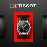 Tissot Tradition Chronograph Black Dial Black Leather Strap Watch For Men - T0636171605700 Authentic Buy Shop Now