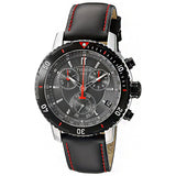 Tissot T Sport PRS 200 Chronograph Grey Dial Black Leather Strap Watch For Men - T067.417.26.051.00 Authentic Buy Shop Now