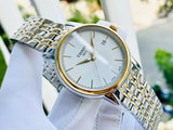 Tissot T Classic Carson Quartz White Dial Two Tone Steel Strap Watch for Men - T085.410.22.011.00 Authentic Buy Shop Now
