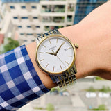 Tissot T Classic Carson Quartz White Dial Two Tone Steel Strap Watch for Men - T085.410.22.011.00 Authentic Buy Shop Now