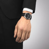 Tissot Luxury Powermatic 80 Black Dial Black Leather Strap Watch For Men - T086.407.16.057.00 Authentic Buy Shop Now