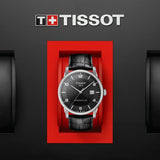 Tissot Luxury Powermatic 80 Black Dial Black Leather Strap Watch For Men - T086.407.16.057.00 Authentic Buy Shop Now