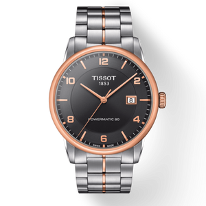 Tissot T Classic Luxury Powermatic 80 Black Dial Silver Steel Strap Watch For Men - T086.407.22.067.00 Authentic Buy Shop Now