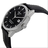 Tissot T Classic Luxury Powermatic 80 Black Dial Black Leather Strap Watch For Men - T086.408.16.051.00 Authentic Buy Shop Now