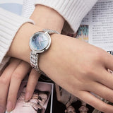 Tissot T Lady Flamingo Mother of Pearl Blue Dial Silver Steel Strap Watch For Women - T094.210.11.121.00 Authentic Buy Shop Now