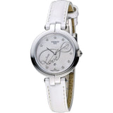 Tissot T Trend Flamingo Valentines Mother of Pearl White Dial White Leather Strap Watch For Women - T094.210.16.111.01 Authentic Buy Shop Now