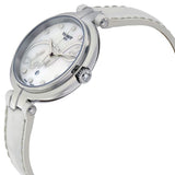 Tissot T Trend Flamingo Valentines Mother of Pearl White Dial White Leather Strap Watch For Women - T094.210.16.111.01 Authentic Buy Shop Now