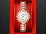 Tissot T Lady Flamingo Mother of Pearl Dial Rose Gold Steel Strap Watch For Women - T094.210.33.116.02 Authentic Buy Shop Now