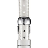 Tissot T Lady Flamingo Mother of Pearl White Dial White Leather Strap Watch For Women - T094.210.26.111.01 Authentic Buy Shop Now