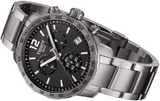 Tissot Quickster Chronograph Black Dial Silver Steel Strap Watch For Men - T095.417.11.067.00 Authentic Buy Shop Now