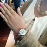 Tissot Chemin Des Tourelles Powermatic 80 Lady Mother of Pearl White Dial Two Tone Steel Strap Watch For Women - T099.207.22.118.00 Authentic Buy Shop Now
