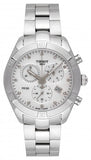 Tissot PR 100 Sport Chic Chronograph Diamonds Mother of Pearl Dial Silver Steel Strap Watch for Women - T101.917.11.116.00 Authentic Buy Shop Now
