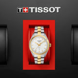 Tissot T Classic PR 100 Sport Chic White Dial Two Tone Steel Strap Watch For Women - T101.210.22.031.00 Authentic Buy Shop Now