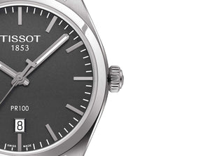 Tissot PR 100 Quartz Leather Strap Watch For Men - T101.410.16.441.00 Authentic Buy Shop Now