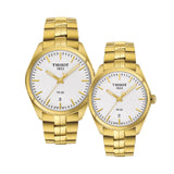 Tissot T Classic PR 100 Lady White Dial Gold Steel Strap Watch for Women - T101.210.33.031.00 Authentic Buy Shop Now