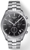 Tissot T Classic PR 100 Chronograph Black Dial Silver Steel Strap Watch for Men - T101.417.11.051.00 Authentic Buy Shop Now