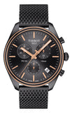 Tissot T Classic PR 100 Chronograph Anthracite Black Dial Black Mesh Bracelet Watch For Men - T101.417.23.061.00 Authentic Buy Shop Now