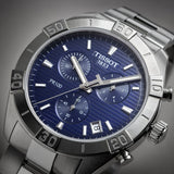Tissot PR 100 Sport Quartz Chronograph Blue Dial Silver Steel Strap Watch For Men - T101.617.11.041.00 Authentic Buy Shop Now